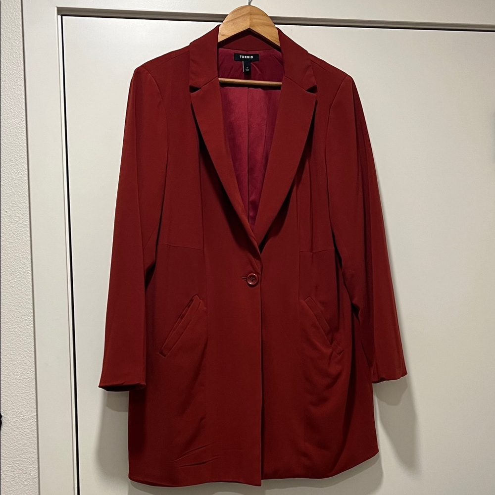 Torrid Rich Red Blazer Jacket